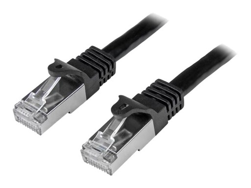 [N6SPAT2MBK] StarTech.com Startech 2m CAT6 Ethernet Cable, 10 Gigabit Shielded Snagless RJ45 100W PoE Patch Cord, CAT 6 10GbE SFTP Network Cable w/Strain Relief, Black, Wiring is UL Certified/TIA - Category 6 - 26AWG (N6SPAT2MBK)