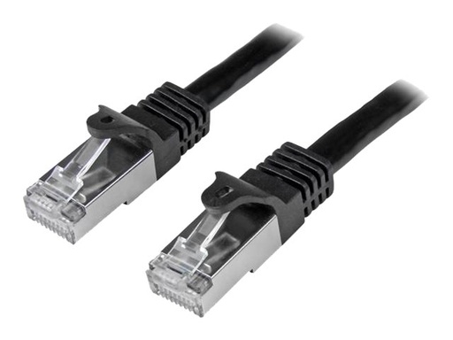 [N6SPAT3MBK] StarTech.com Startech 3m CAT6 Ethernet Cable, 10 Gigabit Shielded Snagless RJ45 100W PoE Patch Cord, CAT 6 10GbE SFTP Network Cable w/Strain Relief, Black, Wiring is UL Certified/TIA - Category 6 - 26AWG (N6SPAT3MBK)