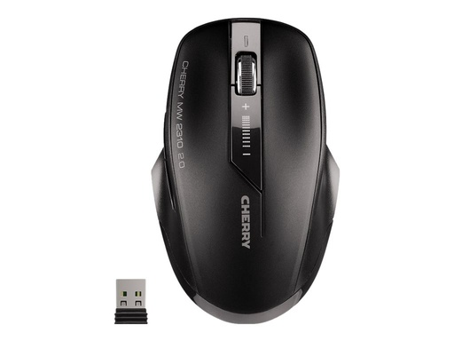 [JW-T0320] Cherry MW 2310 2.0 - Maus - rechts- und linkshändig - optisch - 6 Tasten - kabellos - RF, 2.4 GHz - kabelloser Empfänger (USB)