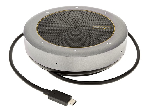 [DKTBRSPMPD] StarTech.com USB-C Conference Speaker Mini Dock, Portable Boardroom Speaker and Multiport Adapter, USB-C to VGA or 4K 60Hz HDMI, 2x USB-A (5Gbps)