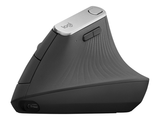 [910-005448] Logitech MX Vertical - Vertikale Maus - ergonomisch - optisch - 6 Tasten - kabellos, kabelgebunden - Bluetooth, 2.4 GHz - kabelloser Empfänger (USB)