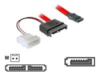 [84377] Delock SATA Slimline ALL-in-One cable - SATA-Kabel - Slimline SATA, 4-Pin interner Netzstecker (5 V)