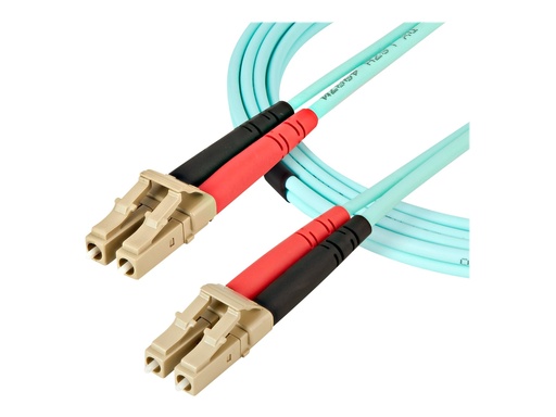 [450FBLCLC5] StarTech.com Aqua OM4 Duplex Multimode Fiber - 16 ft / 5m - 100 Gb - 50/125 - OM4 Fiber - LC to LC Fiber Patch Cable (450FBLCLC5)