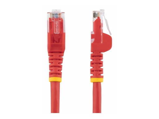 [N6PATC1MRD] StarTech.com 1m CAT6 Ethernet Cable, 10 Gigabit Snagless RJ45 650MHz 100W PoE Patch Cord, CAT 6 10GbE UTP Network Cable w/Strain Relief, Red, Wiring is UL Certified/TIA - Category 6 - 24AWG (N6PATC1MRD)