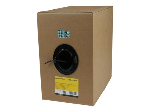[WIR5ECMRBK] StarTech.com 1000 ft Bulk Roll of Black CMR Cat5e Solid UTP Riser Cable - Cat 5e Riser Cable - Cat.5e CMR Ethernet Cable - 24 AWG - Black (WIR5ECMRBK)