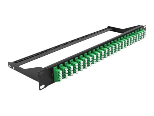 [43399] Delock Patch Panel - Rack montierbar - LC Quad SM x 24 - Schwarz, grün - 1U - 48.3 cm (19")