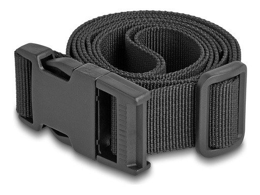 [19109] Delock Gurt für Gepäck - einstellbar, 1,5 m - Schwarz (Packung mit 2)