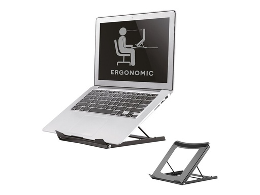 [NSLS075BLACK] Neomounts NSLS075 - Aufstellung - für Notebook - pulverbeschichteter Stahl - Schwarz - Bildschirmgröße: 25.4-38.1 cm (10"-15")