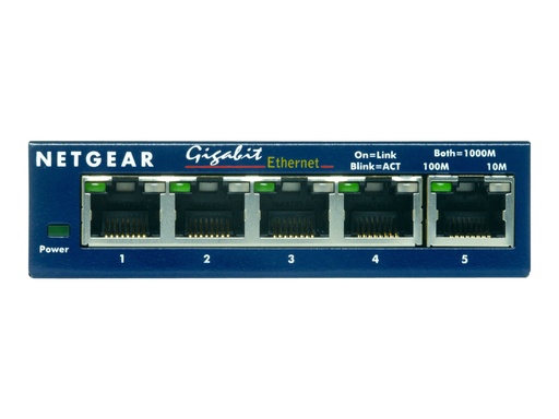 [GS105GE] Netgear GS105 - Switch - 5 x 10/100/1000 - Desktop