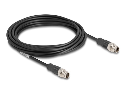 [80865] Delock Netzwerkkabel - 8-polig M12 (M) zu 8-polig M12 (M)