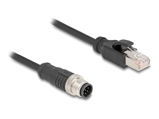 [80810] Delock Netzwerkkabel - 8-polig M12 (M) zu RJ-45 (M)