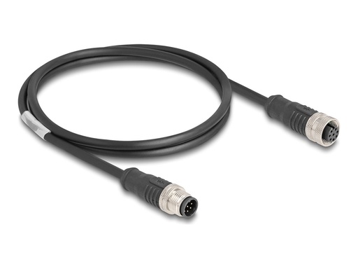 [80803] Delock Netzwerkverlängerungskabel - 8-polig M12 (M)