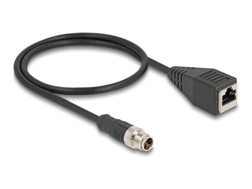 [60623] Delock Netzwerkkabel - 8-polig M12 (M) zu RJ-45 (W)