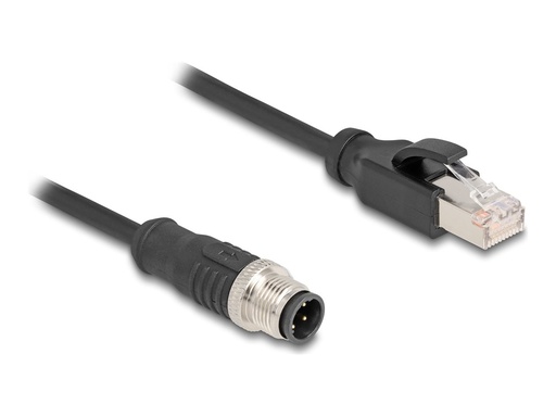 [80852] Delock Netzwerkkabel - 4-polig M12-D (M) zu RJ-45 (M)