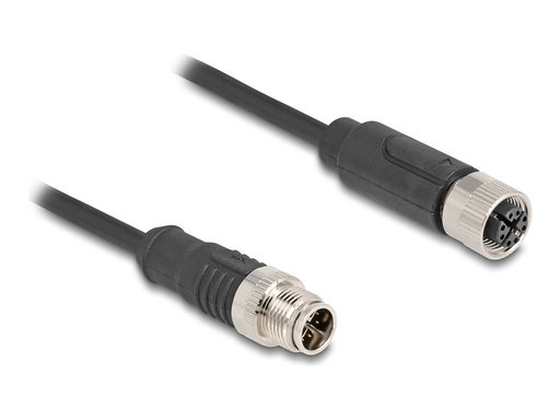 [80860] Delock Netzwerkverlängerungskabel - 8 pin M12-X (M)
