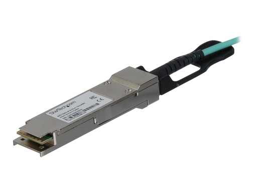 [QSFP40GAO15M] StarTech.com MSA Uncoded Compatible 15m/49.2ft 40G QSFP+ to QSFP+ AOC Cable, 40 GbE QSFP+ Active Optical Fiber, 40 Gbps QSFP Plus/Transceiver Module Cable, 40GE QSFP+ Active Optical Cable - Lifetime Warranty (QSFP40GAO15M)