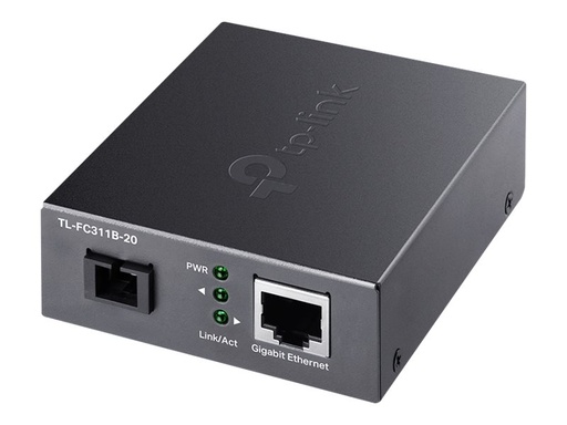 [TL-FC311B-20] TP-LINK Gigabit-WDM-Medienkonverter - 1000 Mbit/s - IEEE 802.3 - IEEE 802.3ab - IEEE 802.3i - IEEE 802.3u - IEEE 802.3x - IEEE 802.3z - Gigabit Ethernet - 10,100,1000 Mbit/s - 1000 Mbit/s - 2000 m