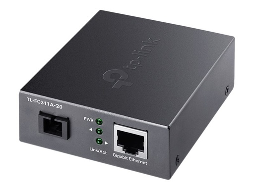 [TL-FC311A-20] TP-LINK TL-FC311A-20 - V1 - Medienkonverter - 1GbE - 1000Base-T, WDM, 1000Base-SC - RJ-45 / SC Single-Modus - bis zu 20 km - 1310 (RX)