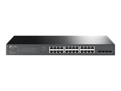 [SG2428P] TP-LINK JetStream -28-Port-Gigabit-Smart-PoE-Switch mit 4 SFP-Slots - Managed - L2/L2+ - Gigabit Ethernet (10/100/1000) - Power over Ethernet (PoE) - Rack-Einbau - 1U