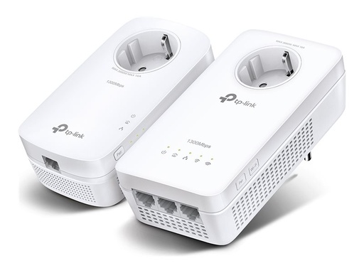 [TL-WPA1300P KIT(DE)] TP-LINK TL-WPA1300P KIT V4 - Wi-Fi Kit - Powerline-Adapter-Kit 3-Port-Switch - 1GbE, IEEE 1901, HomePlug AV (HPAV)