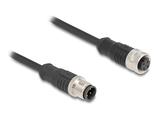 [80846] Delock Netzwerkverlängerungskabel - 4-polig M12-D (M)