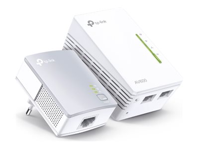 [TL-WPA4220KIT] TP-LINK TL-WPA4220KIT AV500 2-Port Wifi Powerline Adapter Starter Kit - Powerline-Adapter-Kit HomePlug AV (HPAV)