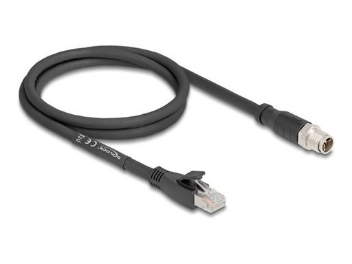 [80577] Delock Netzwerkkabel - 8 pin M12-X (W) zu RJ-45 (W)