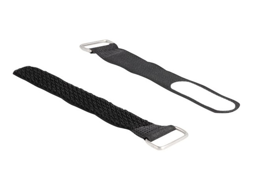 [19603] Delock Kabelbinder - mit Schlaufe und Beschriftungsfeld - 12.7 cm - Schwarz (Packung mit 5)