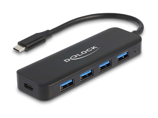 [64170] Delock Hub - 4 x USB 3.2 Gen 1 + 1 x USB-C (Spannungsversorgung)