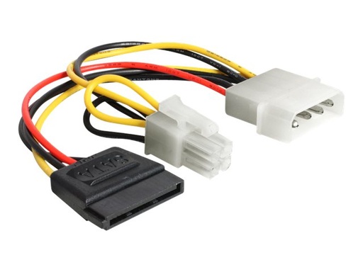[60127] Delock Netzteil - SATA-Stromstecker, Netzstecker P4 zu interne Stromversorgung, 4-polig (M)