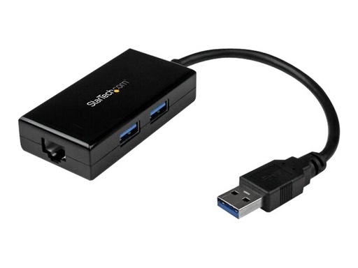 [USB31000S2H] StarTech.com Startech USB 3.0 auf Gigabit Netzwerk Adapter mit 2 Port USB Hub - Native Treiber-Unterstützung (Windows, Mac und Chrome OS)