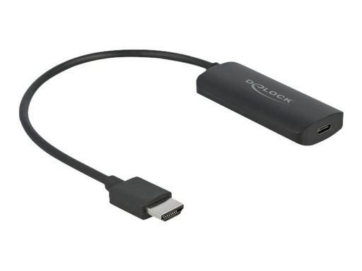 [64212] Delock Videoadapter - HDMI männlich zu USB-C weiblich - 18 cm - Schwarz - Unterstützung für 8K30Hz (7680 x 4320)