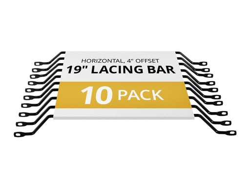 [CMLB104] StarTech.com Horizontale Kabelführung mit 10cm Versatz für Racks - 10 Pack - Kabelabdeckleiste - Schwarz - Stahl - 1U - 150 g - 10 Stück(e)