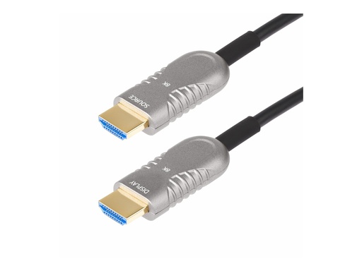 [8K-A-50F-HDMI-CABLE] StarTech.com Startech 15,2m Aktives Optisches HDMI Kabel(AOC), CMP, 8K HDMI 2.1 - Ultra High Speed - HDMI-Kabel - HDMI männlich zu HDMI männlich - 15.2 m - Hybrid Kupfer/Kohlefaser - Schwarz - Active Optical Cable (AOC)