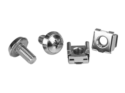 [CABSCRWM620] StarTech.com M6 Rack Schrauben und M6 Käfigmuttern - 20 Pack - Schraube - Silber - RoHS - 210 g - 20 Stück(e) - 122 mm