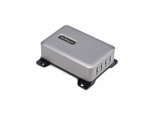 [424DEU-USB-C-CHARGER] StarTech.com 4-Port USB-C Charger, 240W Total, Single Port 140W EPR - Netzteil - mit Oberflächenmontage-Bracket - 240 Watt - 5 A - Power Delivery 3.1 - 4 Ausgabeanschlussstellen (24 pin USB-C)