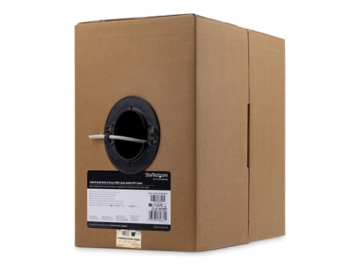 [WIRC5ECMRGRY] StarTech.com 1000 ft Bulk Roll of Gray CMR Cat5e Solid UTP Cable - RJ45 Patch Cable - Cat 5e Patch Cable - Cat5e Patch Cable (WIRC5ECMRGRY)