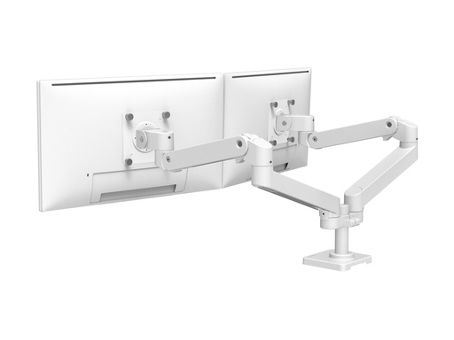 [45-686-290] Ergotron LX Pro - Befestigungskit (Doppelarm) - für 2 LCD-Displays - nebeneinander - Aluminium - weiß - Bildschirmgröße: bis zu 68,6 cm (bis zu 27 Zoll)