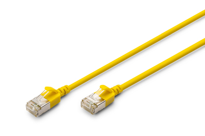 [DK-1632-A-050S-Y] DIGITUS CAT 6A F-FTP Slim Patchkabel, 5m, Gelb