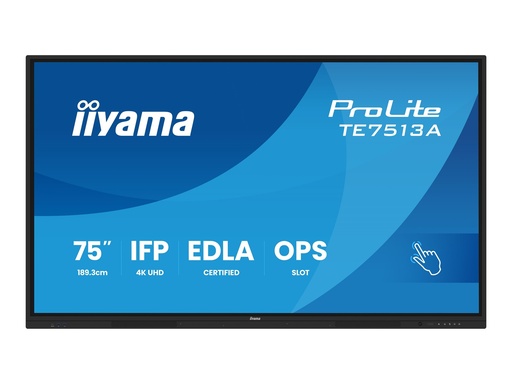 [TE7513A-B1AG] Iiyama ProLite TE7513A-B1AG - 190 cm (75") Diagonalklasse (189.3 cm (74.5")