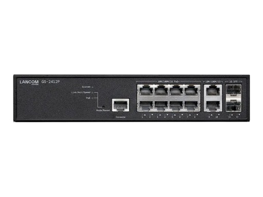 [61668] Lancom GS-2412P - Switch - managed - 8 x 10/100/1000 (PoE+)