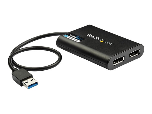 [USB32DP24K60] StarTech.com USB 3.0 to Dual DisplayPort Adapter 4K 60Hz, DisplayLink Certified, Video Converter with External Graphics Card - Mac & PC (USB32DP24K60)
