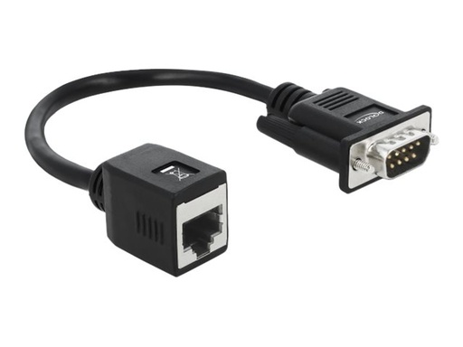 [63999] Delock Serieller Adapter - DB-9 (M) zu RJ-45 (W)