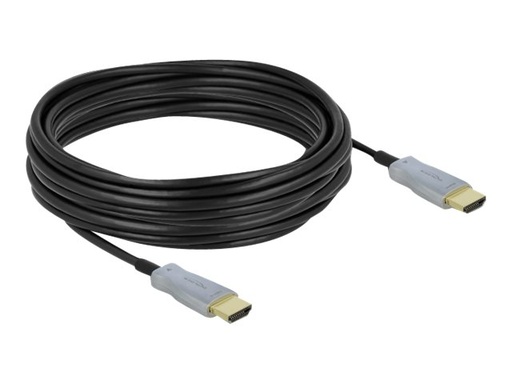 [85010] Delock HDMI-Kabel - HDMI männlich zu HDMI männlich - 10 m - Glasfaser - Schwarz - 4K Unterstützung, Active Optical Cable (AOC)
