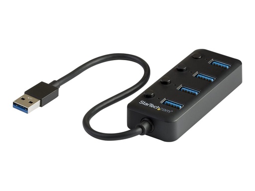 [HB30A4AIB] StarTech.com 4 Port USB 3.0 Hub - 4x USB-A mit individuellen An/Aus-Schaltern