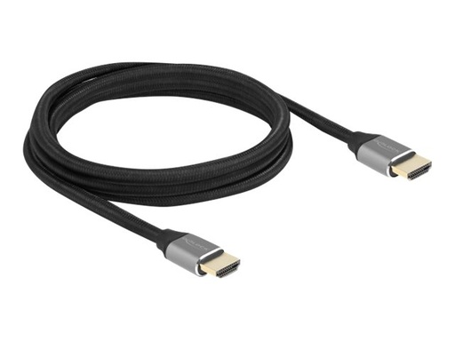 [83996] Delock Ultra High Speed - HDMI-Kabel - HDMI männlich zu HDMI männlich - 2 m - Dreifachisolierung - Grau - vergoldete Kontakte, 8K60Hz (7680 x 4320)