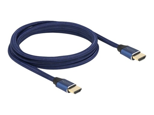 [85447] Delock Ultra High Speed - HDMI-Kabel - HDMI männlich zu HDMI männlich - 2 m - Dreifachisolierung - Blau - hauchvergoldete Kontakte, unterstützt 8K 60 Hz (7680 x 4320)