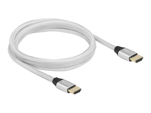 [85367] Delock Ultra High Speed - HDMI-Kabel - HDMI männlich zu HDMI männlich - 2 m - Dreifachisolierung - Silber - vergoldete Kontakte, 8K60Hz (7680 x 4320)
