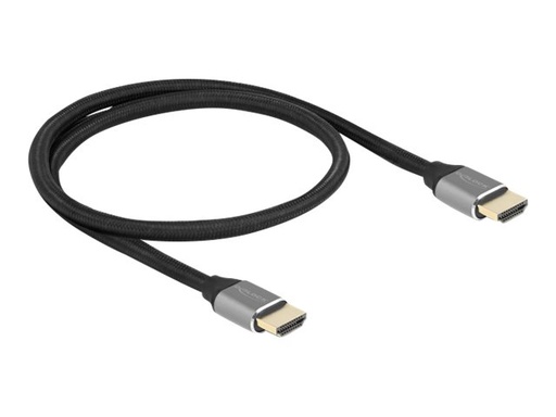 [83994] Delock Ultra High Speed - HDMI-Kabel - HDMI männlich zu HDMI männlich - 50 cm - Dreifachisolierung - Grau - hauchvergoldete Kontakte, unterstützt 8K 60 Hz (7680 x 4320)