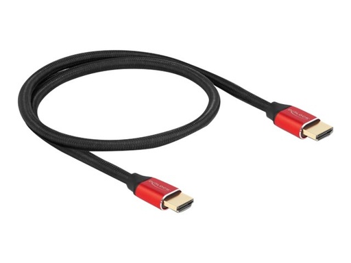[85772] Delock Ultra High Speed - HDMI-Kabel - HDMI männlich zu HDMI männlich - 50 cm - Dreifachisolierung - Rot - hauchvergoldete Kontakte, unterstützt 8K 60 Hz (7680 x 4320)